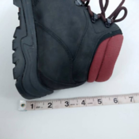 Timberland Womens‎ Ankle Boots Booties Black Red Round Toe Lace Up 6.5 - Picture 8 of 10